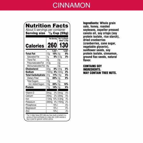 Bear Naked Original Cinnamon Granola Cereal Perspective: top