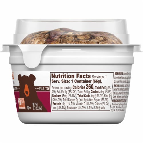 Bear Naked Maple Pecan Granola and Steel Cut Oatmeal Perspective: top