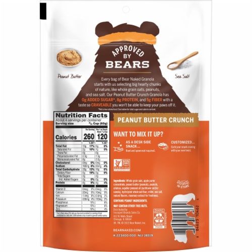 Bear Naked Peanut Butter Crunch Granola Cereal Perspective: top