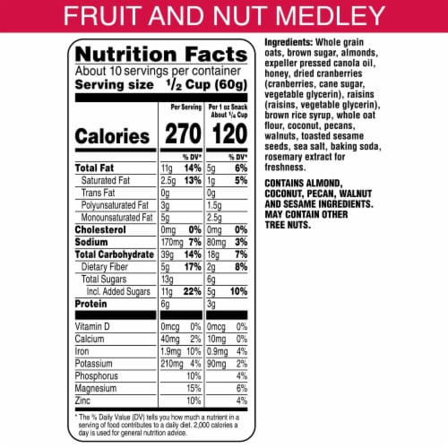 Bear Naked® Fruit and Nut Medley Family Size Granola Perspective: top