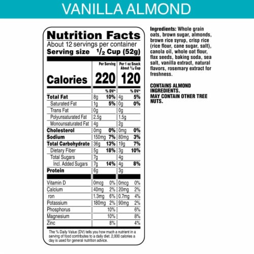 Bear Naked® Vanilla Almond Crisp Family Size Granola Perspective: top