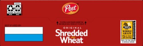 Post® Shredded Wheat Original Cereal Perspective: top