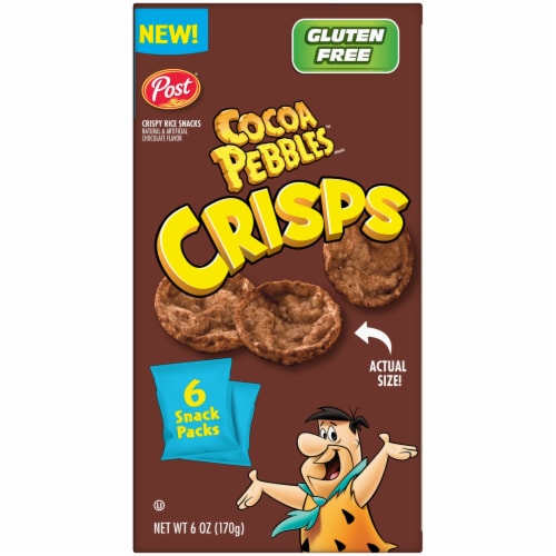 Post® Cocoa Pebbles™ Crisps Baked Bite-Sized Snacks Perspective: top