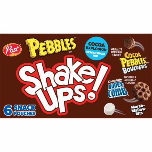 Post® Pebbles Shakeups Cocoa Explosion Bag Cereal Perspective: top