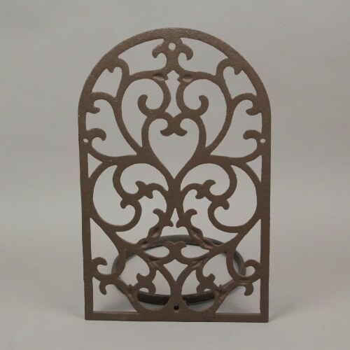 Cast Iron Copper Wall Hanging Flower Pot Holder Mounted Planter