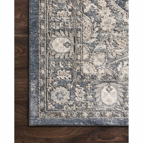 Teagan , Denim / Mist - 5'-3  x 7'-6 Perspective: top