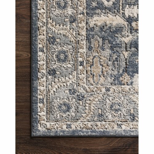 Teagan , Denim / Pebble - 3'-4  x 5'-7 Perspective: top