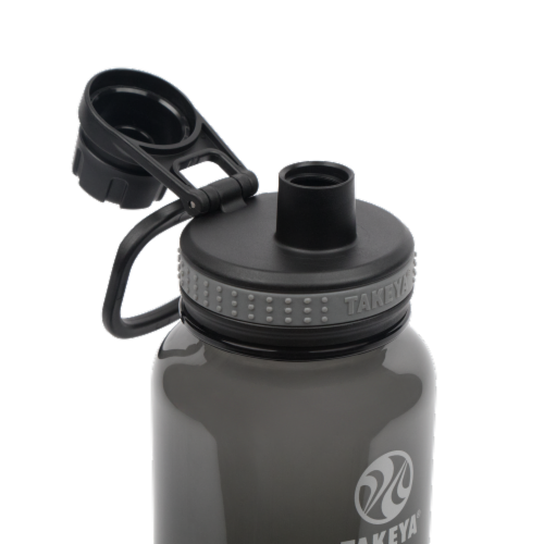 Takeya Tritan Water Bottle - Black Perspective: top