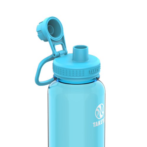 Takeya Tritan Spout Bottle - Breezy Blue Perspective: top