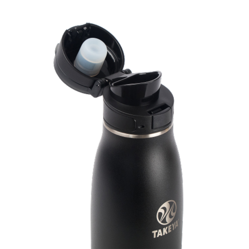 Takeya Actives Insulated Stainless Steel Water Bottle with Spout Lid, 24 oz,  Onyx