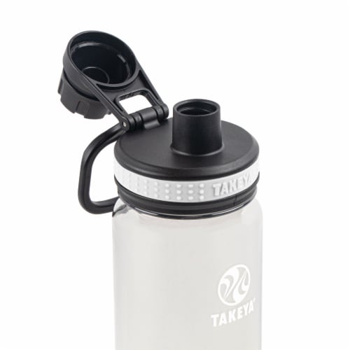 Takeya Tritan Spout Water Bottles - Clear/Stormy Black Perspective: top