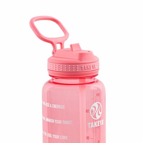Takeya Mini Motivational Thermal Bottle - Flutter Pink Perspective: top