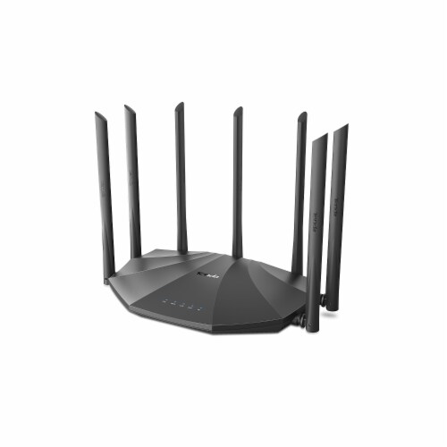 Tenda AC2100 Dual Band Gigabit WiFi Router Black (AC23) Perspective: top