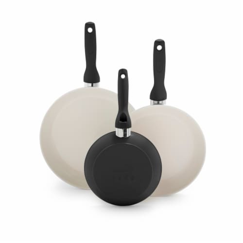 GreenPan Rio Frying Pan Set Healthy Ceramic Non Stick - Black Perspective: top