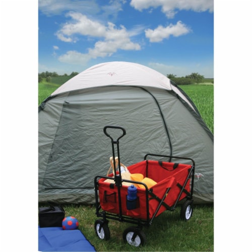 Mac Sports Collapsible Folding Outdoor Utility Wagon - Red Perspective: top