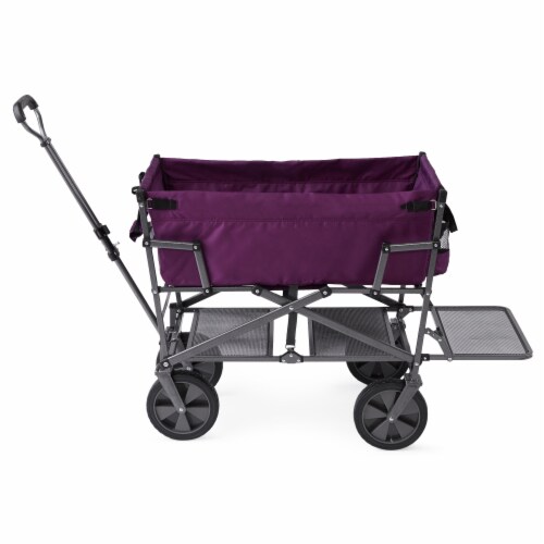 Mac Sports Double Decker Collapsible Outdoor Cart Utility Garden Wagon