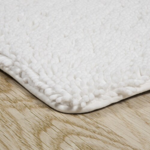 Lavish Home White 2 ft. x 5 ft. Cotton Reversible Extra Long Bath