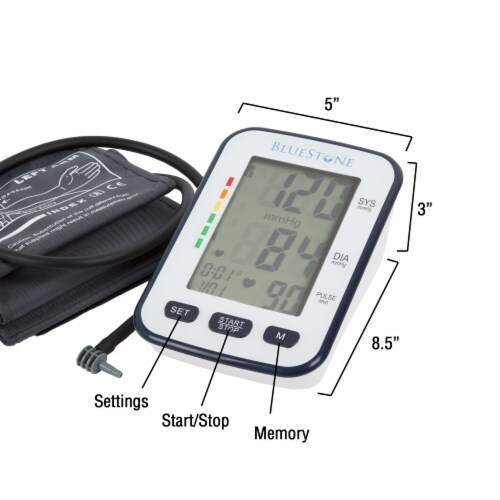 Blood Pressure Cuff – Electronic Digital Upper Arm Heart Monitor with LCD Display Personal Perspective: top