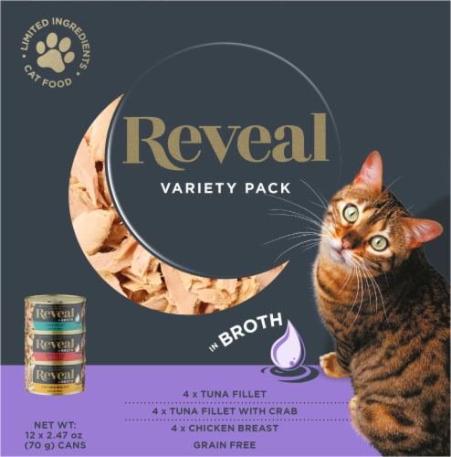 Reveal Variety Pack Cat Food in Broth Perspective: top