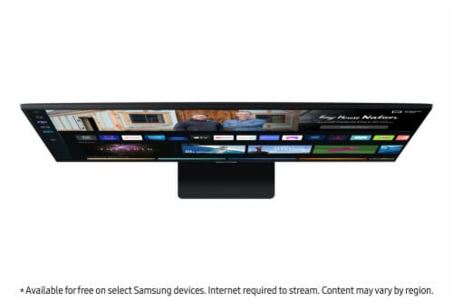 Samsung 27in Smart Streaming Monitor Perspective: top
