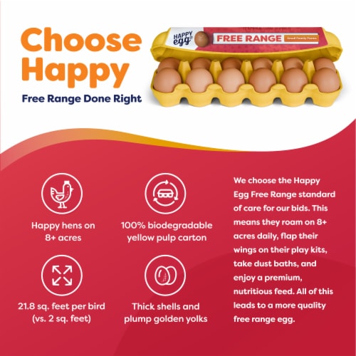 Happy Egg Co.® Free Range Large Brown Eggs Perspective: top