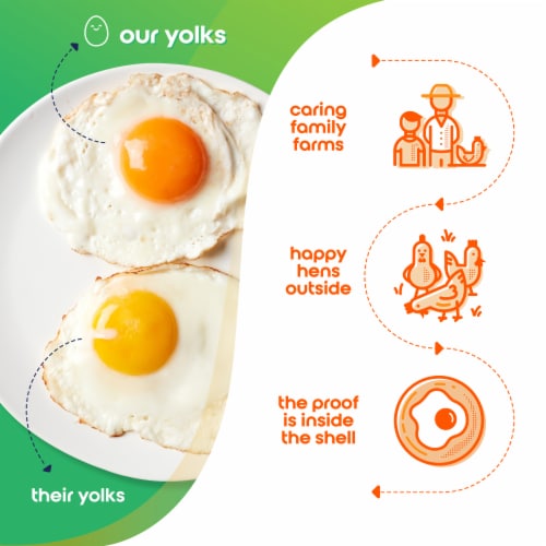 Happy Egg Co.® Organic Free Range Grade A Eggs Perspective: top