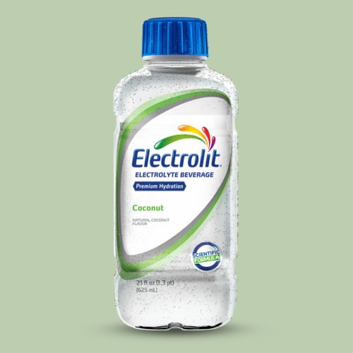 Electrolit Premium Hydration Coconut Sports Drink Bottle Perspective: top