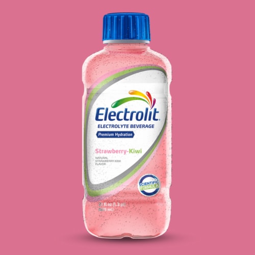 Electrolit Premium Hydration Strawberry Kiwi Sports Drink Bottle Perspective: top