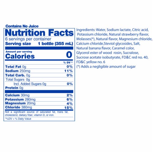 Electrolit Premium Hydration Zero Sugar Strawberry Banana Sports Drink Multipack Bottles Perspective: top