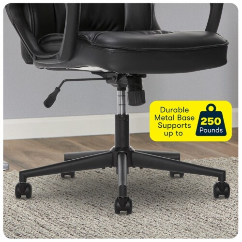 Serta Hannah Office Chair Black Bonded Leather, 1 - Kroger