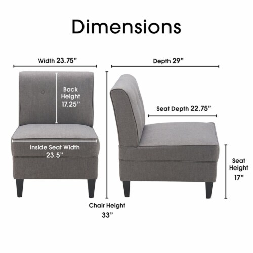 Gray store slipper chair
