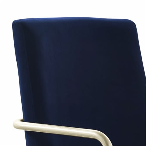 Elle Decor Giselle Gold Desk Chair Navy Blue Velvet 1 Metro Market