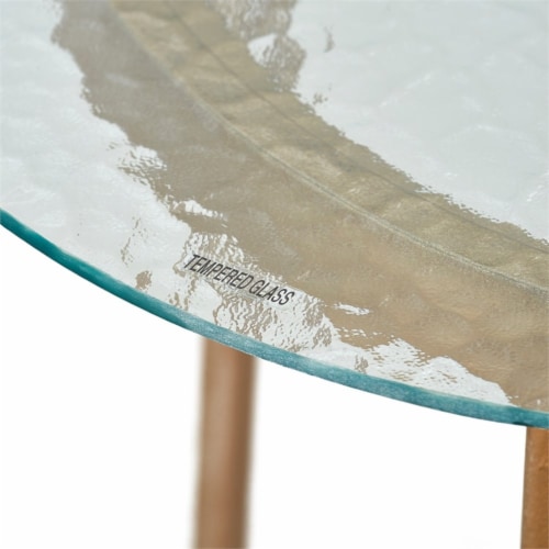 Elle Decor Mirabelle Outdoor Side Table in French Gold Perspective: top