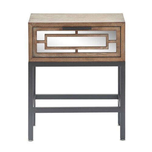 Tommy Hilfiger Hayworth Mirrored Side Table Ash Gray 1 Foods Co