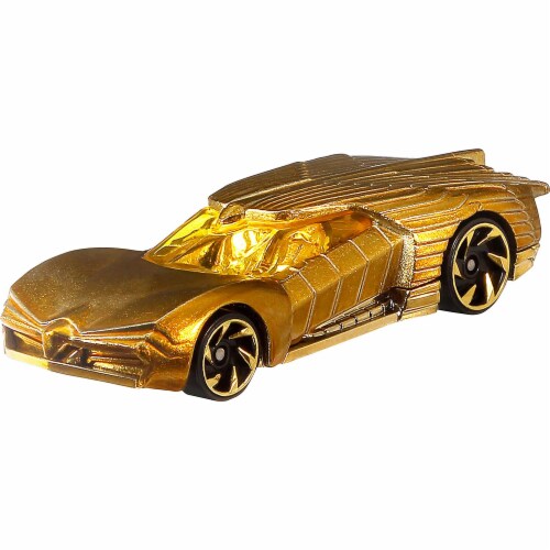 Mattel Hot Wheels DC Universe Golden Armor Character Car Perspective: top