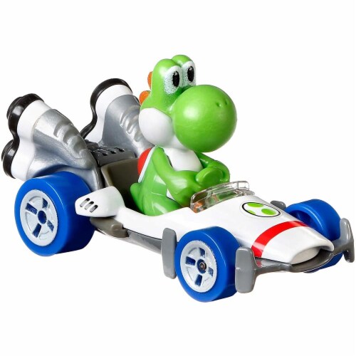 Mattel® Hot Wheels® Mario Kart™ Yoshi B-Dasher Toy Vehicle Perspective: top