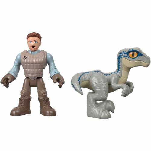 Fisher-Price® Imaginext® Jurassic World Owen & Blue the Velociraptor Action Figure Set Perspective: top