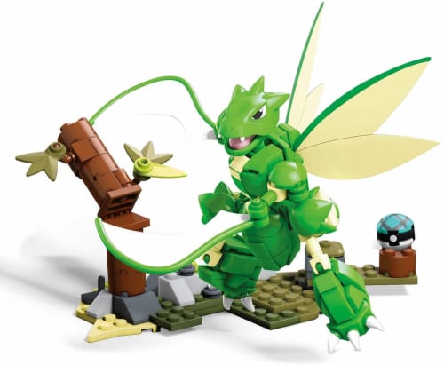 Pokemon Mega Construx 188 Piece Building Set | Slashing Scyther Perspective: top