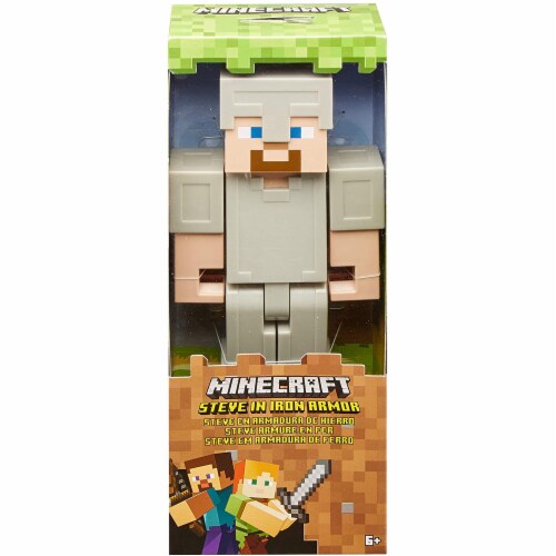 Minecraft Steve in Iron Armor 12-Inch Action Figure Perspective: top