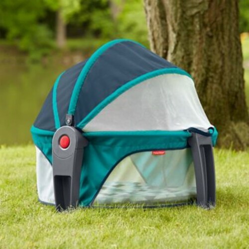 Fisher-Price® Pixels On-the-Go Baby Dome in Aqua Perspective: top