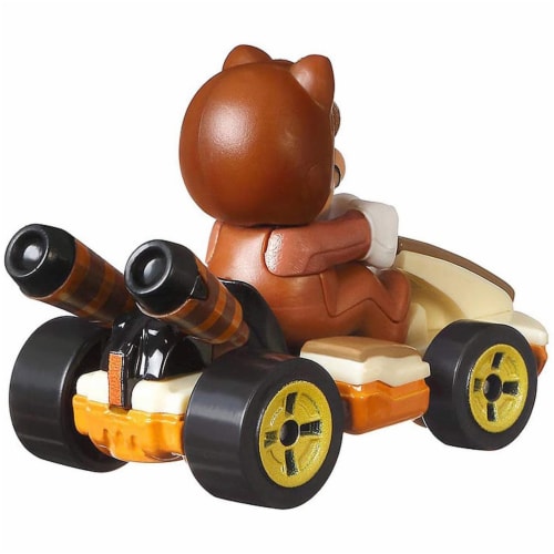 Mattel® Hot Wheels® Mario Kart™ Tanooki Mario Standard Kart Toy Vehicle Perspective: top