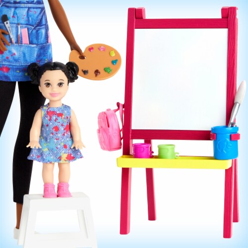 Mattel Barbie® Careers You Can Be Anything™ Art Teacher Doll Set Perspective: top