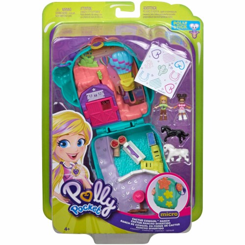 Polly Pocket Pocket World Cactus Cowgirl Ranch Compact Playset Perspective: top