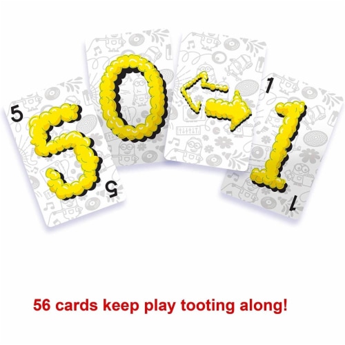 Gas Out Kids Game Featuring Minions: The Rise of Gru, 56 Cards and Minion Fart Blaster Perspective: top