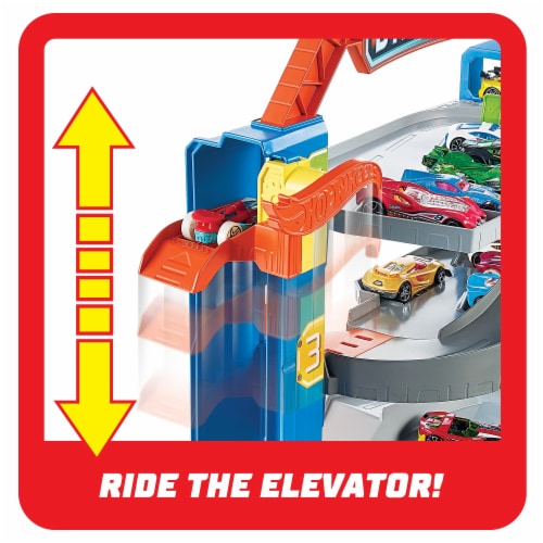 Mattel Hot Wheels® Stunt Garage Play Set Perspective: top