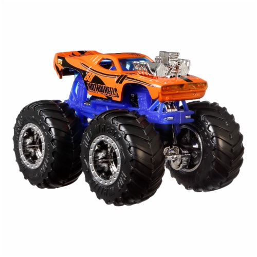 Hot Wheels Monster Trucks™ 1:64 Scale Rodger Dodger, Includes Hot Wheels Die Cast Car Perspective: top