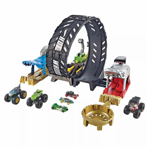 Hot Wheels Monster Trucks - Pista T-Rex Volcão Arena