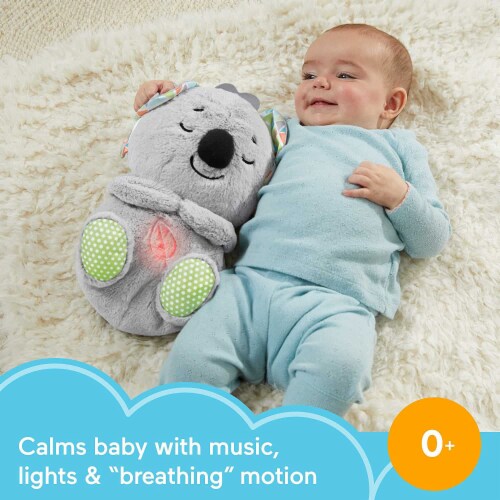 Fisher-Price Soothe 'n Snuggle Koala, Musical Plush Baby Toy with Realistic Breathing Motion Perspective: top