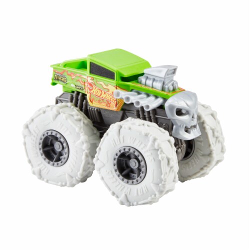 Mattel Hot Wheels Monster Trucks Twisted Tredz™ Bone Shaker™ Truck Perspective: top