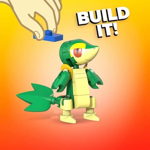 Mega Construx Pokemon Snivy Construction Set, Building Toys for Kids Perspective: top